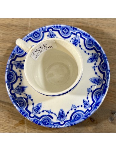 Cup and saucer - small model, children's service - Boch - décor CLARA executed in blue
