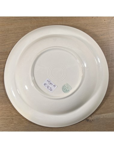 Deep plate / Soup plate / Pasta plate - Boch - executed with a wide pastel yellow rim