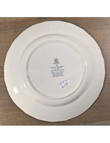 Dinner plate / Dinner plate - Manufacture Royale de la Louvière Boch Belgium (MLR) - décor POURPRE DE TOURNAY