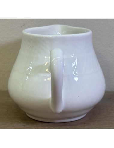 Milk jug - Boch - shape OSIER - décor CHAMONIX executed in cream/white