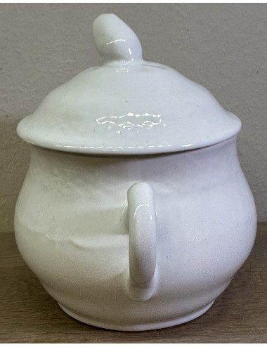 Suikerpot - Boch - vorm OSIER - décor CHAMONIX uitgevoerd in crème/wit
