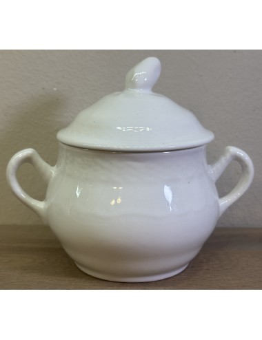 Sugar bowl - Boch - shape OSIER - décor CHAMONIX executed in cream/white