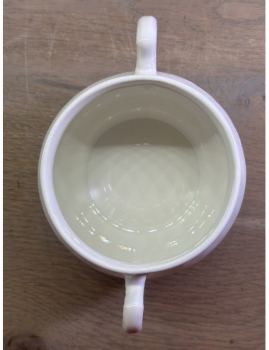 Suikerpot - Boch - vorm OSIER - décor CHAMONIX uitgevoerd in crème/wit