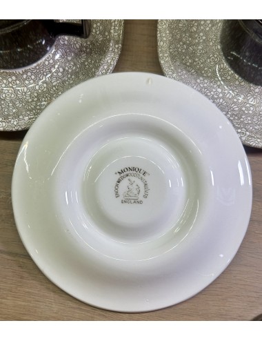 Cup and saucer - Enoch Wedgwood Tunstall Ltd. - décor MONIQUE executed in brown