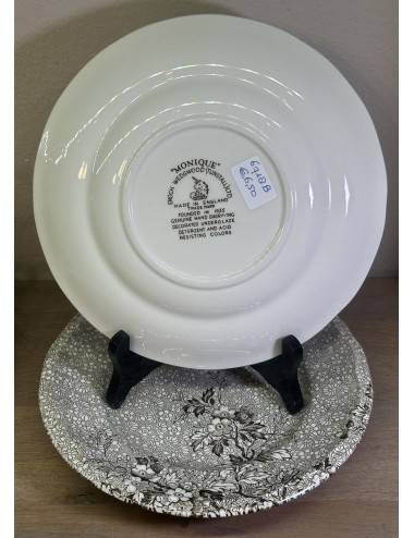 Breakfast plate / Dessert plate - Enoch Wedgwood Tunstall Ltd. - décor MONIQUE executed in brown