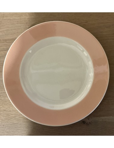 Breakfast plate / Dessert plate - marked with a triangle (probably Hungarian) - version with a pastel pink border