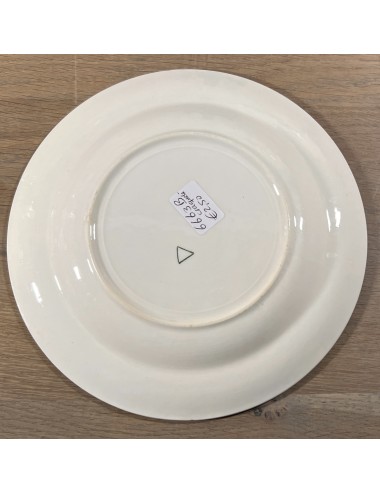 Breakfast plate / Dessert plate - marked with a triangle (probably Hungarian) - version with a pastel pink border