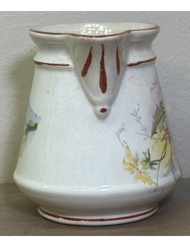 Milk jug - marked with a number: 5949N - décor of yellow chrysanthemums and other flowers