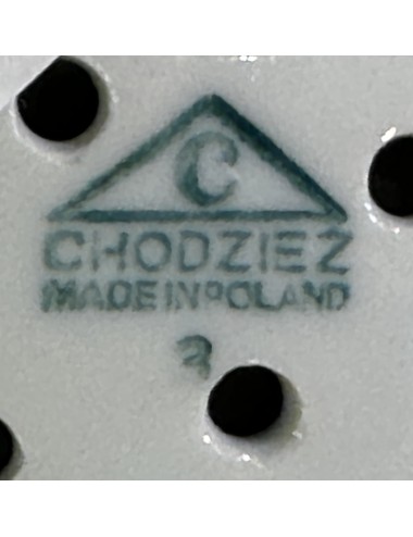 Fruittest - 2-delig - Chodziez / Made in Poland - uitgevoerd in wit porselein met een lichtblauwe lijn