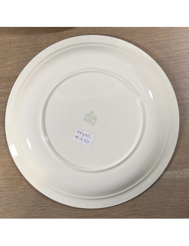 Dinner plate - Petrus Regout - gray-blue color rim
