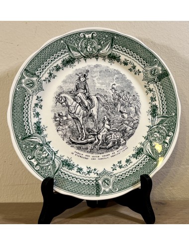 Dessert plate / Decorative plate - Sarreguemines - image Napoleon from 1830 but make of recent date