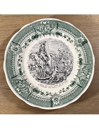 Dessert plate / Decorative plate - Sarreguemines - image Napoleon from 1830 but make of recent date