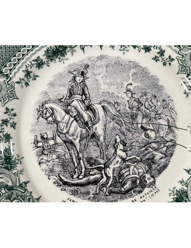Dessertbord / Sierbord - Sarreguemines - afbeelding Napoleon uit 1830 maar makelij van recente datum