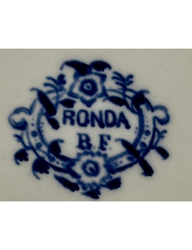 Dinner plate - Boch - décor RONDA executed in dark blue