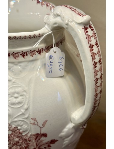 Lamp jug / Water jug - Societe Ceramique Maestricht - décor BOULES DE NEIGE executed in red