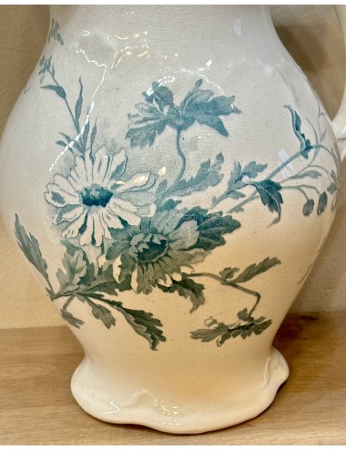 Lampet jug / Water jug - Societe Ceramique Maestricht - décor MARGOT executed in petrol