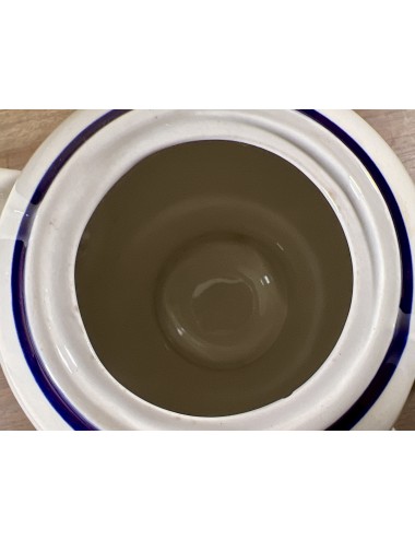 Koffiepot - Boch - vorm PARIS - décor uitgevoerd in crème/wit met (donker)blauw/koningsblauwe rand