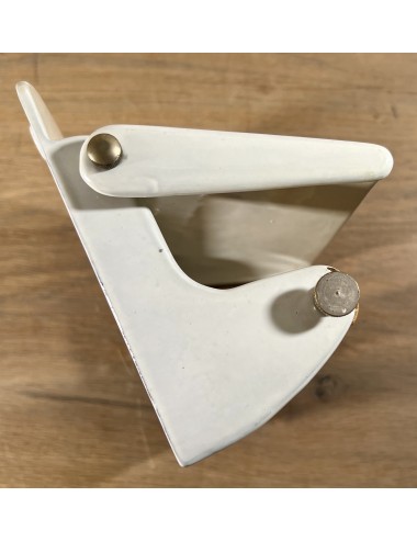 Toilet roll holder - white enameled metal model