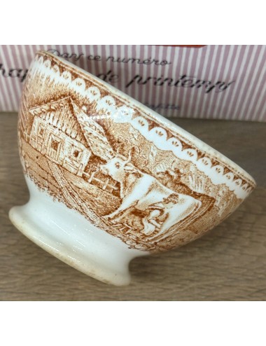 Bowl / Finger bowl - Societe Ceramique Maestricht - décor LAITIERE executed in brown