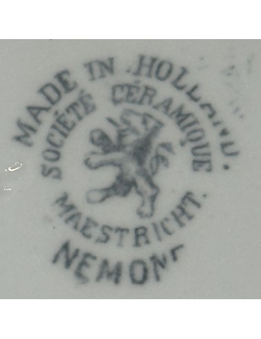 Zuurschaal / Ravier - Societe Ceramique Maestricht - décor NEMONE (gemaakt tussen 1900-1910) in grijze uitvoering