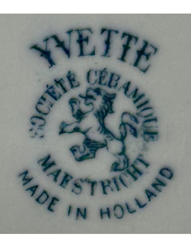 Tazza / Schaal - op lage voet - Societe Ceramique Maestricht - décor YVETTE in petrol