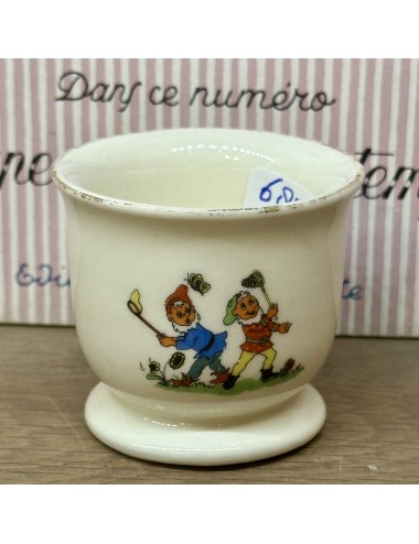 Egg cup - child model - circumscribed but probably Petrus Regout - décor with the images of gnomes
