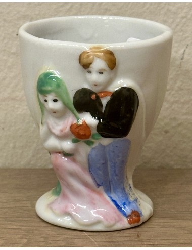 Egg cup - Made in Japan - décor with a picture of a wedding couple