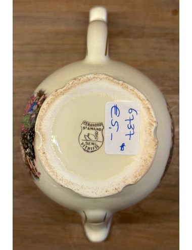 Milk jug - large model - Ceranord St. Amand Semi Vitrifié - inscription 'NOUS DEUX'