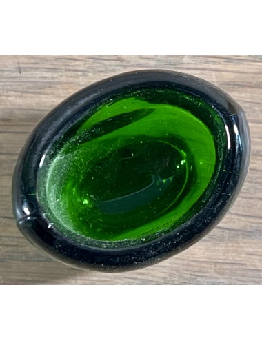 Oogbad / Oogglas - groen glazen, lager, model met vingerinkepingen - ongemerkt