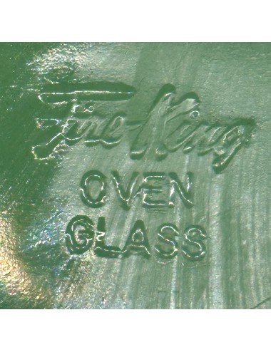 Schaal - plat ovaal model - Fire King Oven Glass - jadeite, groen, glas