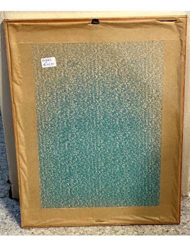 Plaat / Kunstdruk in goudkleurige lijst - P.J. Redoute - Imprimerie de Rémond - met afbeelding van Rosier Muscosa Multiplex