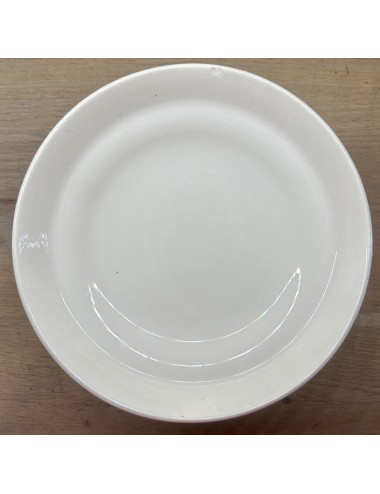 Tazza / Presentation dish - on high base - Boch - décor entirely in white/cream finished