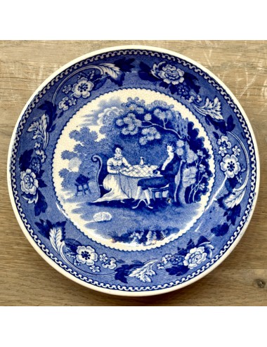 Saucer / Bottom Dish - deep model - WS & Co - décor No. 3 in blue