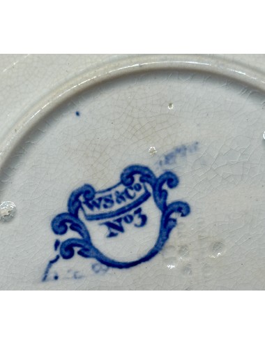 Saucer / Bottom Dish - deep model - WS & Co - décor No. 3 in blue