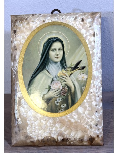 Lijstje van kunststof met afbeelding van de Heilige Theresia