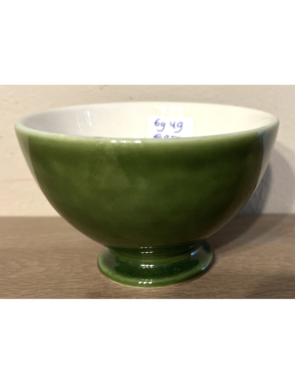 Bowl - unmarked but Boch (blind mark O) - executed in dark green color