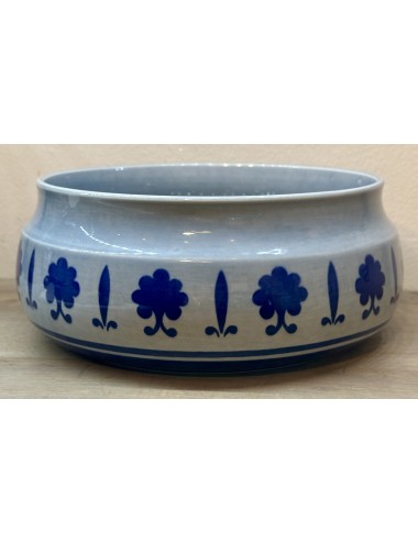 Salad bowl / Potato bowl - Boch - décor BALTIC executed in gray/blue - shape MENUET
