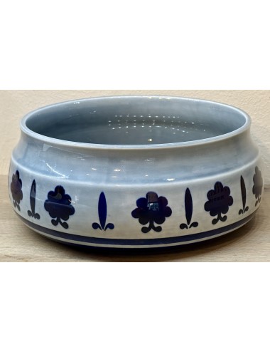 Salad bowl / Potato dish - Boch - décor BALTIC executed in gray/blue - shape MENUET