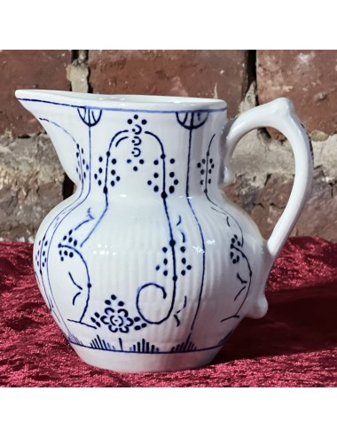 Milk jug - Boch Belgium with blue round stamp - décor COPENHAGUE in blue