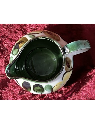 Milk jug - Boch - shape MENUET - décor IN THE MOOD with dark green interior