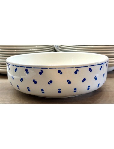Bowl / Nesting bowl - Boch - décor with double dots/double dot/double pois executed in blue