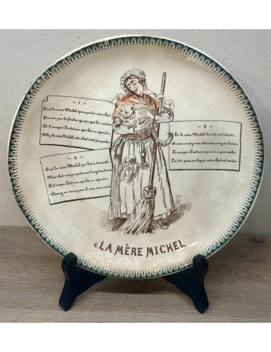 Plate / Decorative plate / Assiete parlante - Terre de Fer - HB & Cie (Faïnecerie Boulanger de Choisy-le-Roi) - série chansons  