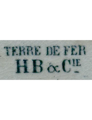 Bord / Sierbord / Assiete parlante - Terre de Fer - HB & Cie (Faïnecerie Boulanger de Choisy-le-Roi) - série chansons enfentines
