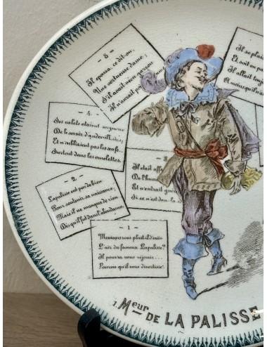 Plate / Decorative plate / Assiete parlante - Terre de Fer - HB & Cie (Faïnecerie Boulanger de Choisy-le-Roi) - série chansons