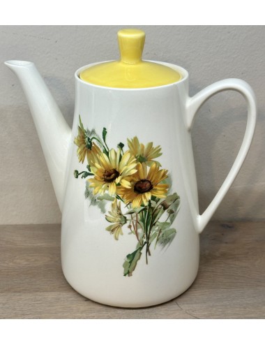 Coffee pot / Coffee jug - Villeroy & Boch - décor MARGUERITES/MARGRIETEN with dark yellow lid