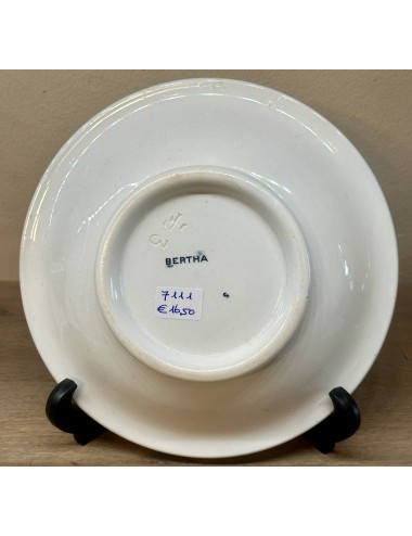 Tazza / Presentation dish - on low base - Petrus Regout - décor BERTHA executed in blue