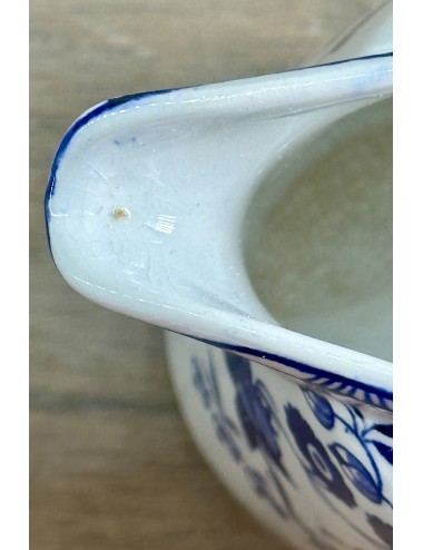 Milk jug - Boch - décor GRAND BOUQUET executed in blue - shape NAMUR