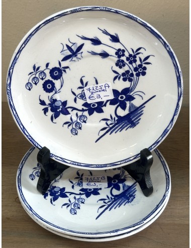 Bottom dish / Saucer - Boch - décor GRAND BOUQUET executed in blue - shape NAMUR