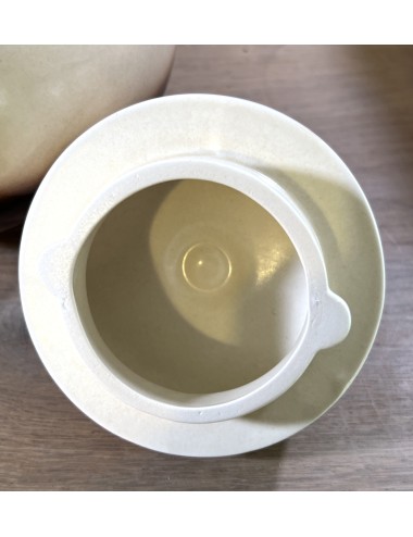 Koffiepot - Boch - décor SIERRA (stoneware?) uitgevoerd in crème met een bruine rand - vorm MENUET