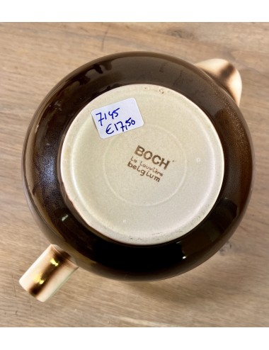 Koffiepot - Boch - décor SIERRA (stoneware?) uitgevoerd in crème met een bruine rand - vorm MENUET